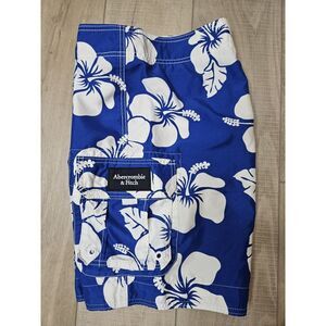 Abercrombie And‎ Fitch Me S Hawaiian Print Boardshorts Swim Trunks Size Small